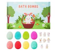 Easter Bath Bombs for Kids,Easter Gifts for Kids,Easters Egg Organic Natural Bath Bomb with Surprise Toys Inside, Bubble Baths Fizz for Kid, Easters Basket Stuffers for Boys Girls(8pc)