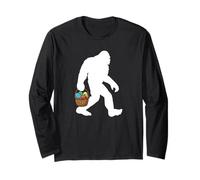 Easter Bigfoot Holding an Easter Basket Long Sleeve T-Shirt