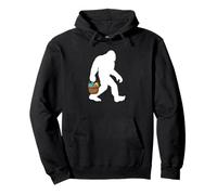Easter Bigfoot holding an Easter basket Pullover Hoodie