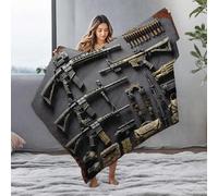 Easter Blanket Assorted Tactical Rifles And Military Gear Display Flannel Blanket Bed Blankets Towel Warmer(125x150cm)