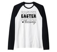 Easter Blessings Jesus Christian Happy Resurrection Sunday Raglan Baseball Tee