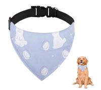Easter Blue Bunny Dog Bandana with Adjustable Strap D Ring Dog Neckerchief Pet Bibs Triangle Cat Scarf Pet Accessories for Dogs Puppy Dogs Cats Decor Machine Washable