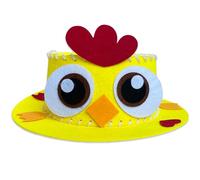 Easter Bonnet Decorations Kit,Make Your Own Easter Bonnet,Easter Bonnet Hat Making Kit, Easter Party Favors DIY Easter Crafts Handmade Yellow Hat Kit for Easter Craft Supplies