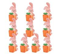Easter Boxes | Pack of 10 Rabbit Hugging Carrot Design, Rabbit Hugging Carrot Design Decorative for Chocolates | for Crafts, Biscuits, Chocolate, Parties
