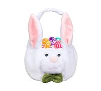 Easter bucket with rabbit bag - Rabbit shaped bag with long plush ears, soft Easter container for the eggs | Crestino Porta Dolcetti, decorative bag for eggs, royal idea