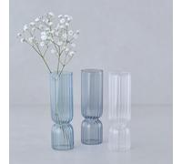Easter Bud Vases, Set of 3 - Glass Bud Vases, Easter Table Décor, Blue Tinted