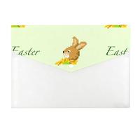 Easter Bunnies Plastic Wallets A4, Envelope Folders A4, Folder Wallets, University Essentials Stationery Plastic, Accordion File Organiser with Snap Button, Pouches for School Office Home Travel
