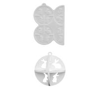 Easter Bunnies Silicone Mold Casting for Craft Casting Soap Making and Holiday Decoration Pendant Crafting Easter Bunnies Mold