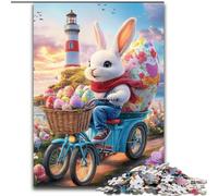 Easter Bunny 1000 Piece Jigsaw Puzzles, Learning Educational Toys Family Games with Matching Poster And Trivia Sheet (50x75cm)