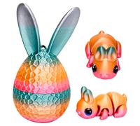 Easter Bunny 3D Printed Toys Keychain, Printed Egg Fidget Toys with Keychains, Autism Toy Egg Toy for Anxiety Relief, Flexible Joints Bunny Easter Eggs Gift for Teen - A