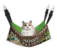 Easter Bunny And Flower Eggs In The Background Printed Pet Hammock - Sleeping Hammock For Cats, Rabbits, Ferrets, Puppies, Small Animals