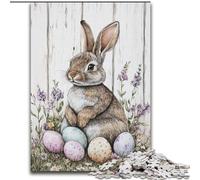 Easter Bunny Baby Adult Jigsaw Puzzles 1000, Staycation Kill Time Every Piece Is Unique - Challenging Family Fun Game (26x38cm)