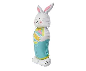 Easter Bunny Balloon, 59inch Aluminum Foil, 150x55cm, Bunny Balloon, Easter Party Balloons, Inflatable Spring Decor, For Indoor Outdoor Garden Yard Lawn Pathway Porch Patio Home School Party