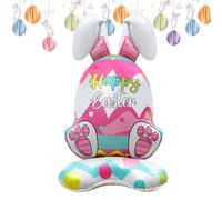 Easter Bunny Balloons - 148-150cm Giant Standing Inflatable Rabbit Balloon 3D Aluminum Foil | Festive Easter Decoration For Home, Birthday, Shower | Décorati