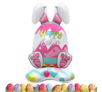 Easter Bunny Balloons | Cute Self-Standing Aluminium Foil,Standing Easter Bunny Balloon Decorations | for Indoor Outdoor Home School Farmhouse Garden Yard Patio Porch Lawn Park