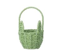 Easter Bunny Basket Easter Baskets for Kids Egg Hunt Wicker Baskets with Handle and Rabbit Ears Decor Woven Flower Girl Basket Empty for Flowers, Cookies, Candy, Party Decorations