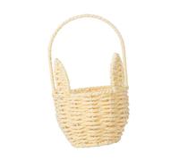Easter Bunny Basket Easter Decor Flower Girl Basket for Kitchen Home Camping Yellow, 21x12.5x8.5cm