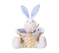 Easter Bunny Baskets, Bunny Easter Basket - Easter Egg Hunt Basket Rabbit Egg Decoration, Plaid Cloth, Party Supplies, Tabletop Ornaments for Children, Adults in Bedroom, Study
