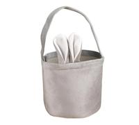 Easter Bunny Baskets, Rabbit Handbag with Fluffy Ears for Easter Egg Hunt Stuffer Easter Gifts Baskets (Gray)