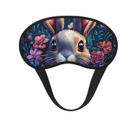 Easter Bunny Blackout Sleep Mask - Soft Adjustable Eye Mask for Full Light Blocking, Deep Sleep, Travel & Relaxation
