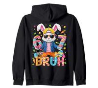 Easter Bunny Boys Kids Girls Cool Six Seven 67 Bruh Zip Hoodie