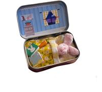 Easter Bunny,Bunny in a Tin,Easter Gifts for Kids for Kids Pocket Bunnies in Tin Box,Mini Plush BunnyHouse Small Pocket Stuffing-Bunnies Animal Anxiety Gifts DIY Pet Adoption Easters Baskets(Pink)