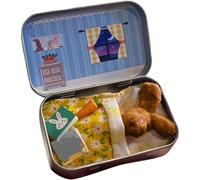 Easter Bunny,Bunny in a Tin,Easter Gifts for Kids for Kids Pocket Bunnies in Tin Box,Mini Plush BunnyHouse Small Pocket Stuffing-Bunnies Animal Anxiety Gifts DIY Pet Adoption Easters Baskets(Brown)