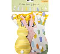 Easter Bunny Bunting 2m Banner Hanging Garland Egg Hunt Room Garden Decoration Polka Dot & Striped Bunny Banners