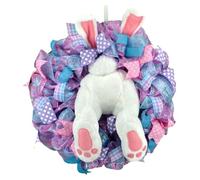 Easter Bunny Butt Wreath, Easter Bunny Wreath Front Door Spring Decoration Cute Rabbit Butt Decor with Ears Front Door Spring Decoration