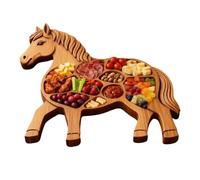 Easter Bunny Charcuterie Board, Wooden Rabbit Shaped Serving Tray For Party, For Holiday Table Cheese De Walnut handcrafted 2026,bunny shaped farmhouse Board, wood shamrock tables platter Boar