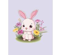Easter Bunny Composition Notebook: Cute Easter Bunny with Purple Background