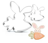 Easter Bunny Cookie Cutter Set - Large 13.3cm - Small 7.5cm - Stainless Steel Bunny Cookie Cutter Easter Cookie Cutter Cookie Cutter DIY Party Baking Cookie Cutter