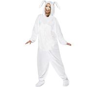 Easter Bunny Costume Adult White Rabbit Fancy Dress Jumpsuit Outfit Unisex