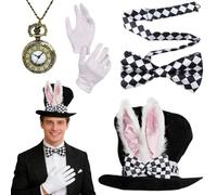 Easter Bunny Costume - High Hat Costume | White Rabbit Ears - Stage Themed Events Comic Book Fairs Haunted House Movie Production Plays Concert