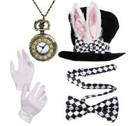Easter Bunny Costume - Holiday Dress Outfit, Bunny Top Hat for Adults | Themed Events, Comic Con, Masquerade, School Plays, Film, Concerts