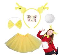 Easter Bunny Costume, Role Play Costume, Colourful Rabbit Costume Kit, Funny Cosplay Accessories, Adorable Outfits Props for Women, Girls