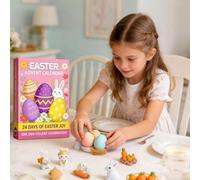 Easter Bunny Count Down Calendar - Paper, 24-Day Springtime Scene Prop, Count Down Calendar Bunny Animal Ornaments, Holiday Countdown Decor | 10.63 Inches Detailed Design, Festive Display For Spring