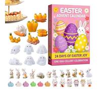 Easter Bunny Countdown Calendar - Cute Reusable Keepsake - Decorative Bunny Countdown Calendar for Desk Bookshelf Dining Living Room Family