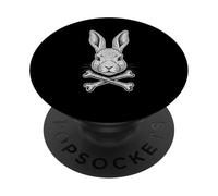 Easter Bunny Cross Bones Pirate Jolly Roger Egg Hunt Funny PopSockets Adhesive PopGrip
