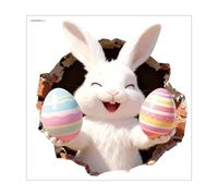 Easter Bunny Decal, Water-Resistant, 30x30cm, Rabbit Wall Sticker, Waterproof Easter Toilet Seat Sticker, Quick Holiday Decoration, for Home, Apartment, Room, Vacation and Photo