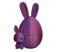 Easter Bunny Decor - Rabbit And Egg Set | Spring Easters Decoration | Surprise Gift Ornament For Home, Table, Party | Cute Bunny Figurine With Decorative Easter Eggs