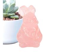 Easter Bunny Decoration, Bunny Figurines of - is Pocket Bunny - Animal Figurine Craft Ornament Home Table Decoration, Cartoon Gem Sculptures An