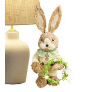 Easter Bunny Decoration - Cute Animal Figurine Art, Springtime Home Styling Accent, Whimsical Tabletop Display Item, Decorative Interior Showcase Piece Centerpiece Entry Desk Bedroom Living Room House