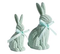 Easter Bunny Decoration - Cute Easter Ornament,Bunnies Figurine Hare Figurine | For display shelves, bookshelves, window sills, bedroom shelf, in the study, children's room and on the bedside table