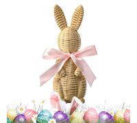 Easter Bunny Decoration, Mantel and Tabletop 150g-180g Resin Sculpture with Detailed, Spring Animal Mascot, Easter Centerpiece with Rustic Style, Desktop Ornament for Home and Car
