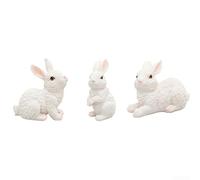 Easter Bunny Decoration Set 3 Pieces for Living Room Dining Table Mantel Porch Balcony Garden Spring Festive Home Styling