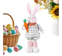 Easter Bunny Decorations - 16.1 To 21.6inch Soft Fabric Retractable Legs Stuffed Bunny | Photo Props | Farmhouse Spring Home Decor | Handmade Doll For Party Favor