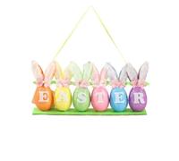 Easter Bunny Decorations Set with Rabbit Ears and Egg | Ornaments for Home Table Centerpiece Party Festive Holiday Display Lightweight Foam Non-Woven Fabric Multicolor Compact