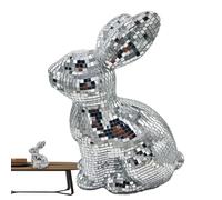Easter Bunny Disco Ball - Mirror Mosaic Balls, Reflective Mirror Animal Ornament, Decorative Rabbit Prop For Disco Party, Retro Partys Decoration For Spring Home