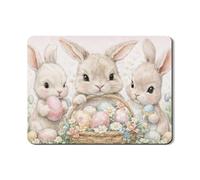 Easter Bunny Dish Drying Mats for Kitchen Counter, Cute Rabbit Floral Absorbent Rubber Dish Drainer Rack Mat, Spring Fanciful Drying Pad for Coffee Bar 18x24 Inch